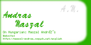 andras maszal business card